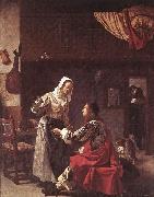 MIERIS, Frans van, the Elder Brothel Scene ruu oil painting reproduction